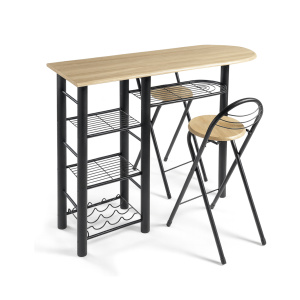 Conjunto TABLA BAR negro