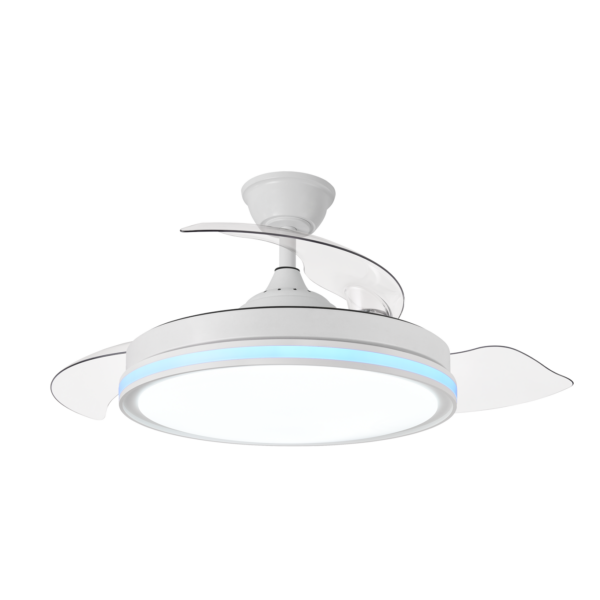 Ventilador retráctil COSMOS RGB blanco