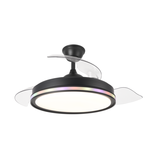 Ventilador retráctil COSMOS RGB negro