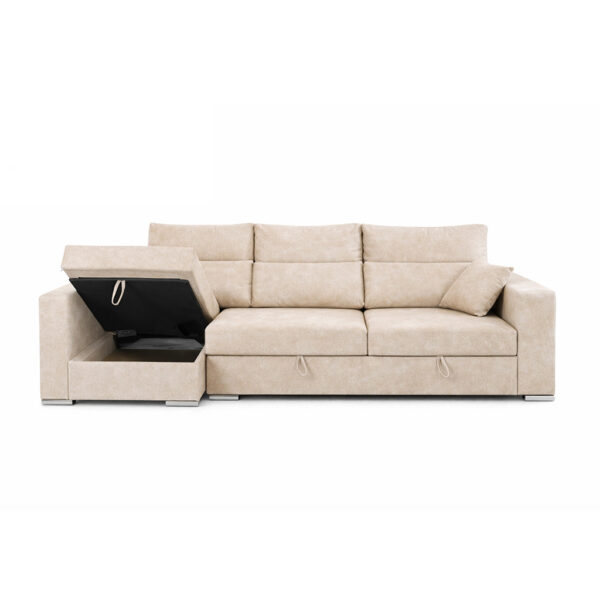 Sofá-cama chaiselongue FLEX crema