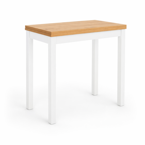 Mesa ÁGORA blanca – madera