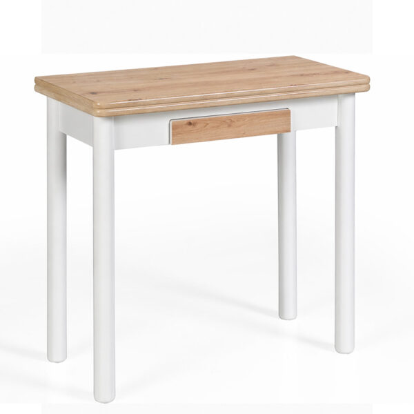 Mesa con cajón ÁGORA blanca – madera